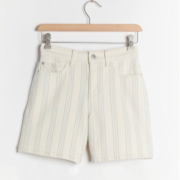 PILCRO ANTHROPOLOGIE Striped Shorts - Picture 5 of 7